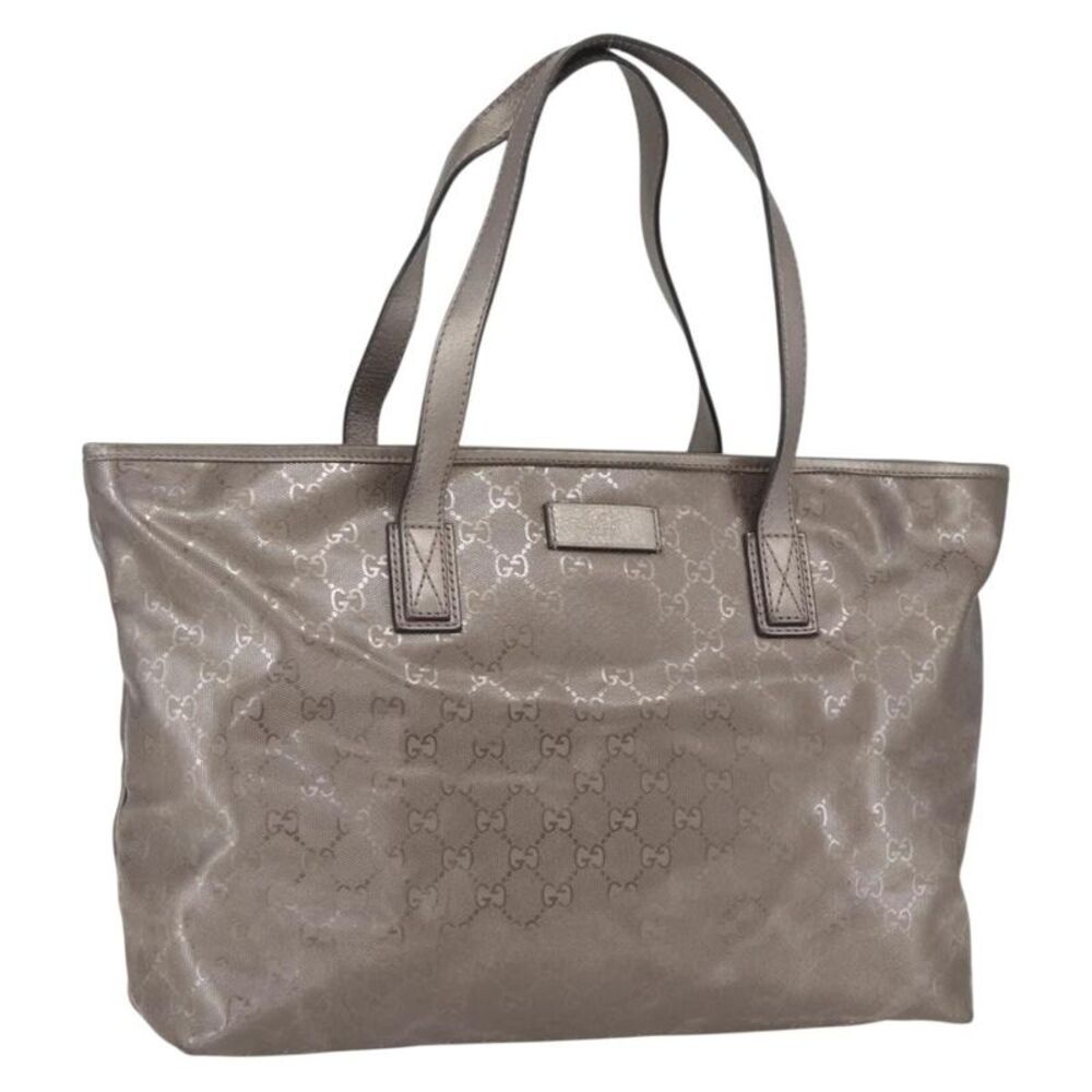 Gucci Plus Tote Gg Imprime Silver Pvc Tote Bag Bag